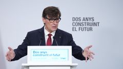 Salvador Illa, en el Palau de la Generalitat, la semana pasada.