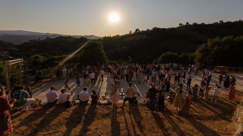 Noche de Perseidas y de eclipse solar, en el Pazo de Toubes, en Cenlle