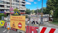 Est� cortado el tr�fico desde la rotonda de Concepci�n Arenal hasta la rotonda del pabell�n de Os Remedios