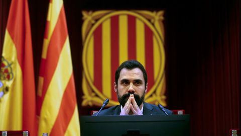 Roger Torrent (ERC) presidía en el 2019 el Parlamento de Cataluña