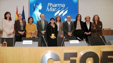 Ponentes de las jornadas sobre cncer de pulmn en mujeres organizado por la CEOE y PharmaMar