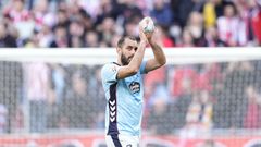 El delantero del Celta Borja Iglesias, tras el triunfo ante el Atl&eacute;tico de Madrid.