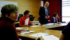 El rector Salustiano Mato, dirigi�ndose a los miembros del Consello de Campus ayer.