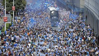 En directo:�Sigue con nosotros la fiesta del ascenso del Deportivo a Primera Divisi�n