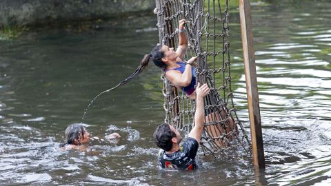 Pruebas de la Gladiator Race en la isla de las esculturas de Pontevedra