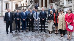 El presidente de la Xunta, Alfonso Rueda, con parte de los empresarios mexicanos con los que se reuni�
