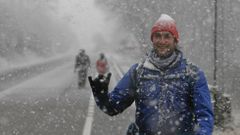 Domingo de nieve en la monta�a de Lugo