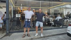 El Gran Wyoming en O Bocho,�uno de los locales de hosteler�a que frecuenta en Laxe
