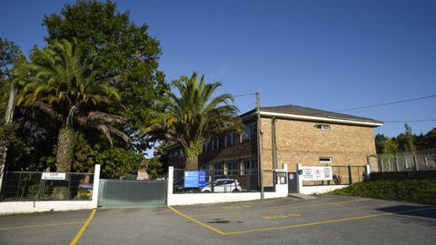 Entrada del CEIP San Clemente, en el municipio de Caldas de Reis