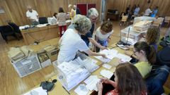 Recuento de voto en la Junta Electoral Provincial de Lugo en las elecciones de julio del 2023