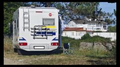 Una autocaravana en O Grove.