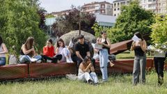 Foto del inicio de la pasada de selectividad en el campus de Ourense