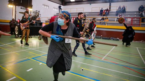Concurso de disfraces en el carnaval de Outes.