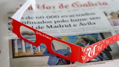 Las gafas que regal� La Voz a sus lectores hace unas semanas est�n homologadas para ver el eclipse sin riesgos