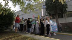 Imagen de archivo de una protesta de las enfermeras frente al hospital de Monforte.