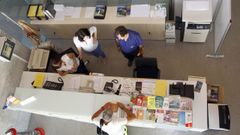 Interior de las oficinas municipales de Burela