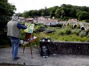 El entorno de Ponte Maceira sirvi� de emplazamiento en una de las sesiones al aire libre. 
