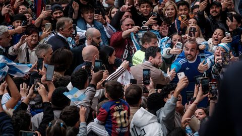 Acto de Leo Messi en el Palacio de los Deportes de Oviedo