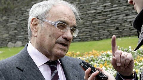 Mart�n Villa durante una visita a Lugo en el 2012
