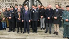 El delegado del Gobierno presidi� el minuto de silencio celebrado este lunes en A Coru�a en repulsa por el crimen machista de Lugo
