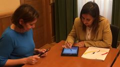 Un momento de la firma del convenio entre el Ayuntamiento de Gij�n y la Agencia Tributaria