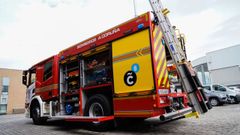 Imagen de archivo de un cami�n de los bomberos en el parque de A Grela