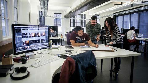 Foto de archivo de un grupo de trabajo