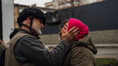 Jos� Andr�s durante su misi�n humanitaria en Bucha