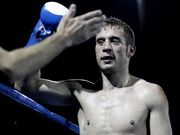 Alberto Pi�eiro, durante el combate que disput� en marzo.
