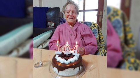 Pura D�az P�ramo, en la celebraci�n de su 104 cumplea�os
