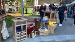 Alumnos del IES acudieron al mercado semanal de Ortigueira para mostrar sus trabajos