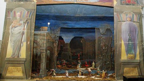 El beln creado por Camilo Daz Balio, en una imagen tomada antes de su ltima restauracin.