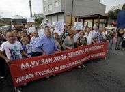 La parada del bus es una de las reclamaciones que movilizaron a los vecinos de Meicende. 