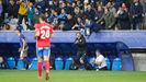 Anquela Carlos Tartiere derbi Real Oviedo Sporting Gijon.Anquela anima a sus futbolistas frente al Sporting