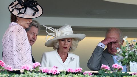 Los reyes Carlos y Camila, en Ascot