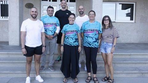 Presentaci�n el pasado lunes del CD TrotaLaxe de �running� en el Concello de Laxe.