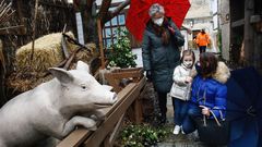 La cuidada recreaci�n de un pueblo y su mercado, con oficios tradicionales, complementa la espectacular representaci�n del Nacimiento a tama�o natural, que puede verse en el casco hist�rico de Viveiro hasta despu�s de Reyhes