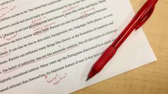 Imagen de archivo de un examen de ingl�s, profesor de ingles, clase, boli, examen,