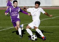Anthony, a la derecha, en un partido con el Lemos en A Pinguela la pasada temporada.