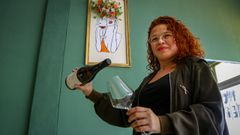 Lya de Sousa, brasileira afincada en Esteiro que abrir� a s�a enoteca proximamente en Noia
