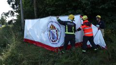 Imagen de uno de los �ltimos accidentes mortales de tr�fico ocurridos en las carreteras gallegas.