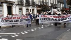 La protesta en la r�a da Pravia tuvo lugar a la altura de la alameda
