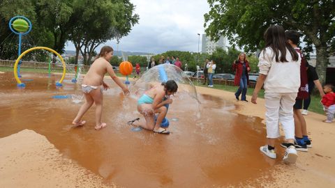 Inauguración del parque de juegos de agua de Pontevedra