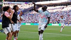 Lukaku realiz� el baile de Trump tras anotar el cuarto gol belga ante Estados Unidos.