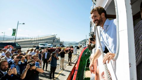 Pablo Casado, este jueves en Santoa