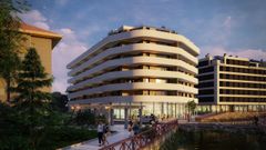 Recreaci�n del futuro edificio que se construye en O Con