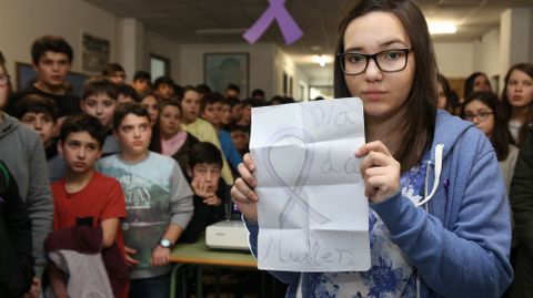 Acto reivindicativo en el instituto carball�s Isidro Parga Pondal