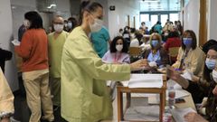 Votaci�n el pasado jueves en el CHUS