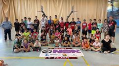 Foto de archivo de los participantes en los campamentos de verano de Xinzo de Limia.