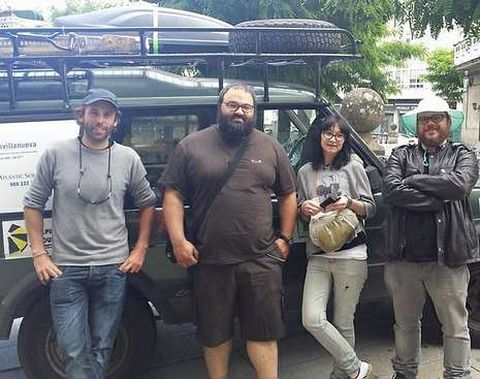 Xavier Nercellas, José Aller, Vanesa Tomé y Javier Hita en la salida. 